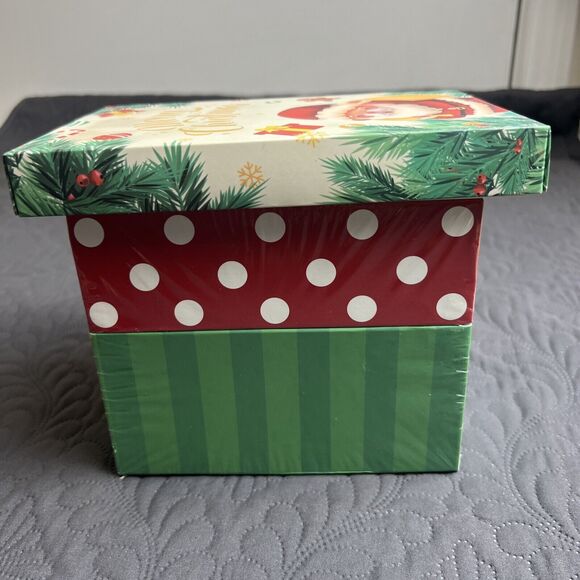Lot Of 2 NEW Christmas Holiday Decor, Set of Tealights & Holiday Recipe Card Box - Picture 10 of 10